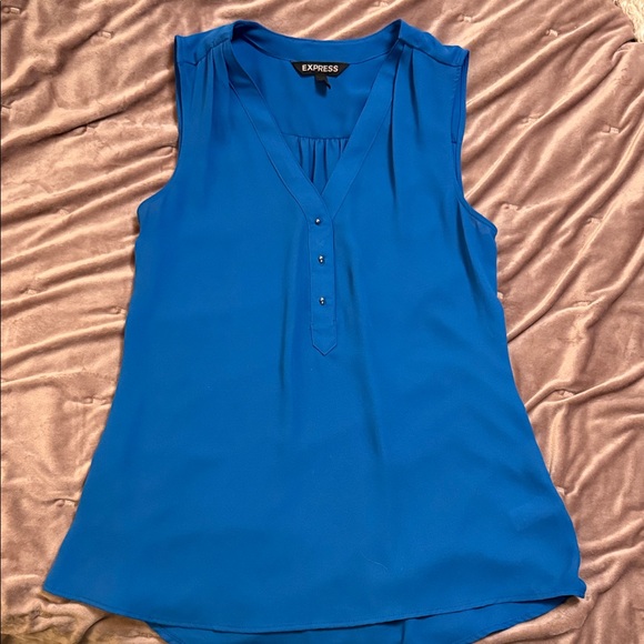 Express Tops - Express Women's Vibrant Blue V-Neck Blouse